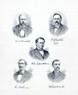 Judge F.J. Bartels, Geo. W. Lawe, P.V. Lawson, O.T. Shenick, W.C. Silverhorn, Wisconsin State Atlas 1881